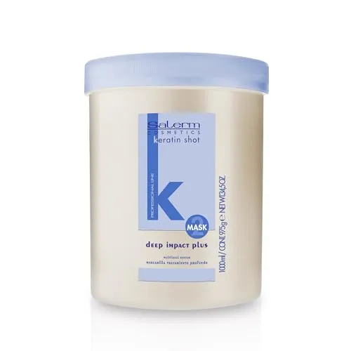 Keratin Shot Mask Deep Impact Plus 1000 Ml - Haarmaske für intensive Pflege, stärkt das Haar mit natürlichen Inhaltsstoffen und sorgt für strahlenden Glanz.