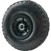 TRUTZHOLM Sackkarrenrad Luftrad 260x85mm 3.00-4 Nabenlänge 60mm Versetzt Schwarz