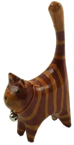 GURU SHOP Deko Katze, Kleine Ringkatze, Braun