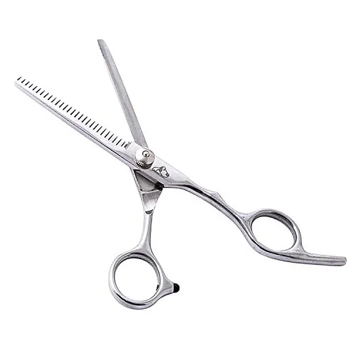 Hundeschere Einseitig gezahnte Effilierschere aus Metall f. Hunde Katzen Haustier Fellschere PRECORN