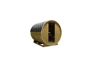 Sanotechnik TROMSÖ XL Fasssauna für 6 Personen - Fasssauna für 6 Personen, großzügige Maße von 189x220x191,5 cm, ideal für entspannende Wellnessmomente im eigenen Garten.