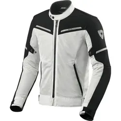 Revit Airwave 3 Motorrad Textiljacke, schwarz-weiss, Größe M - Hochwertige Motorradjacke mit Tour-Passform und robustem Polyester. Ausgestattet mit SEESMART™ Level 1 Protektoren für optimalen Schutz. Ideal für komfortable Fahrten.