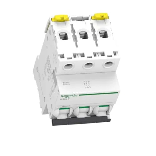 Schneider Electric acti9, A9 °f74310 IC60 N Leistungsschalter, 3p, 10 A, C, 50/60 Hz, weiß