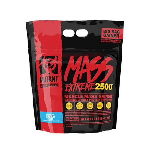 Mutant Mass Extreme 2500, Vanilla Ice Cream - 5450g - Gewichtsmanagement Shakes, ideal für extreme Hard Gainer mit 1,270 Kalorien pro Portion für schnellen Muskelaufbau.