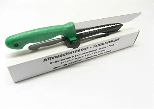 Brotmesser (Allzweckmesser) grün - Superscharf - Nr. 35028