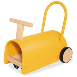 Pinolino® Lauflernwagen Enzo, gelb – Fördert Grobmotorik und Balance - Lauflernwagen für Kinder ab 12 Monaten, mit stufenlos einstellbarem Bremssystem und gummierten Holzrädern für sicheres Spiel und optimalen Halt.