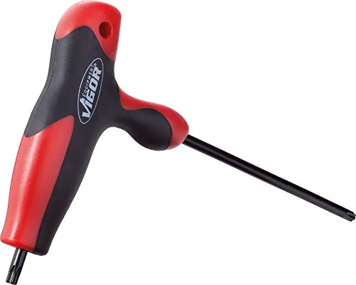Vigor TORX T-Griff Schraubendreher, Schlüsselweite: T 10 ∙ Gesamtlänge: 160 mm, 1 Stück, V2497