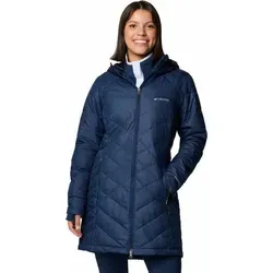 Columbia Heavenly™ Long Jacke Blau XS - Funktionsjacke für kaltes Wetter mit Omni-Heat™-Technologie, die Körperwärme reflektiert und speichert. Leicht wasserabweisend, ideal für Outdoor-Abenteuer und Stadtspaziergänge.