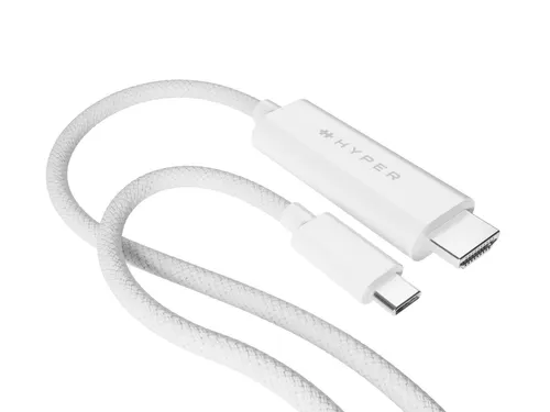 Targus Hyper® USB-C zu HDMI Kabel 2,5m HD6007WHGL - Kabel & Adapter: Hochwertiges 2,5m USB-C zu HDMI Kabel für gestochen scharfe 4K UHD-Übertragungen, ideal für Präsentationen und Home Entertainment.