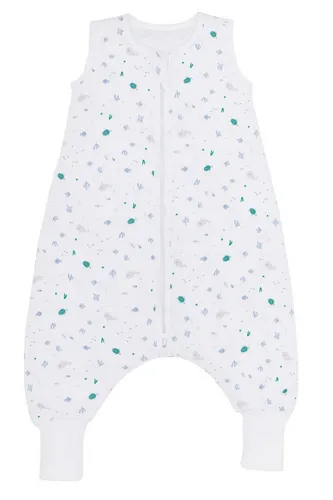 Fillikid Babyschlafsack Sommerschlafsack mit Beinen Exklusiv, Ocean Weiß - Schlafsäcke für Babys, aus 100% Baumwolle für höchsten Komfort, ideal für warme Nächte und sorgt für einen ruhigen Schlaf ab Geburt.