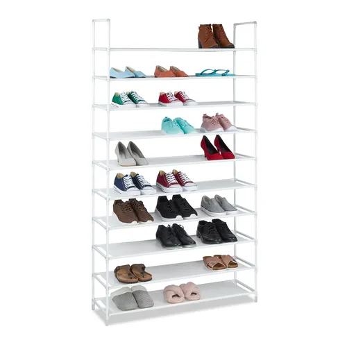 Schuhregal Textil 10 Etagen - Modernes Schuhregal mit 10 Etagen, ideal zur platzsparenden Aufbewahrung Ihrer Schuhe in jedem Zimmer.