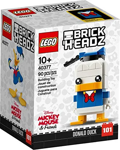LEGO 40377 Brick Headz Donald Duck - Bauspielzeugsets mit 90 Teilen, perfektes Sammlerstück für Disney-Fans und Erwachsene, nicht nur für Kinder geeignet.