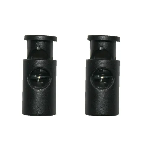 Kordelstopper Kordelklemme 1 Loch schwarz 2 Stück (0134)