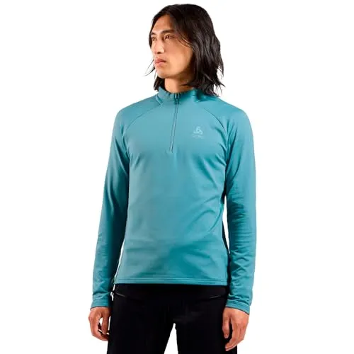 Odlo Fleecepullover Herren Essential Light I Midlayer mit Halbreißverschluss I Langarm Wandershirt