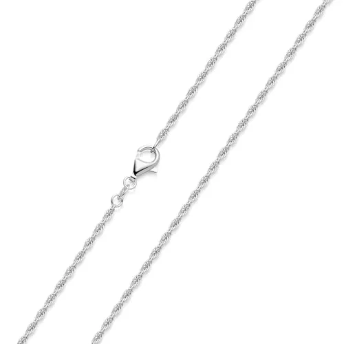 Materia Doppel Ankerkette Silber 925 2mm - Elegante Damen Halskette 40cm - Hochwertige Damen Halskette aus 925 Sterling Silber, rhodiniert für zusätzlichen Anlaufschutz. Ideal für jeden Anlass, mit einem eleganten Karabinerverschluss und in verschiedenen Längen erhältlich.
