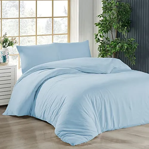 Livessa Bettwäsche 220x240 3teilig Baumwolle - Bettwäsche mit Reißverschluss: Bettbezug 220x240 cm + 2er Set Kissenbezug 40 x 80 cm, Oeko-Tex Zertifiziert, aus%100 Baumwolle Jersey (140 g/qm)