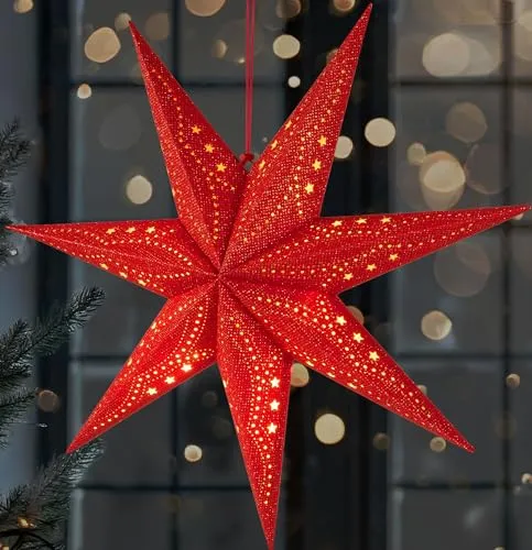 Produktbild BRUBAKER LED Stern 3D Weihnachtsstern zum Aufhängen