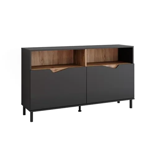 Vicco Kommode Marelle, Anthrazit/Artisan, 140 x 81.3 cm mit 2 Türen - Elegante Kommode 
