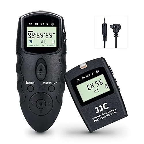 JJC Wireless Remote Shutter Release Intervalometer Timer für Canon EOS R1 R5 5D IV III II 5D 6D 7D 1D Ersetzt Canon TC-80N3