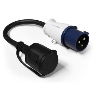 McPower CEE-Adapter 1300516, Länge 0,35 m, CEE 16A / 230V auf Schutzkontakt 230, IP44