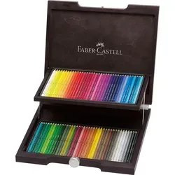 Faber-Castell Albrecht Dürer Aquarellstifte 72er Set - Schreibutensilien: 72 leuchtende Farben in einem edlen Holzkasten – ideal für lebendige Aquarelleffekte und maximale Bruchfestigkeit dank stabiler 3,8-mm-Minen.