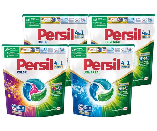 Persil 2x Persil Discs Universal 44WL & 2x Discs Color 44WL Vollwaschmittel