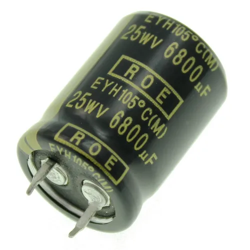 2x Snap-In Elko Kondensator Radial 6800µF 25V 105°C 22x30mm EYH07LV468E02K 6800u