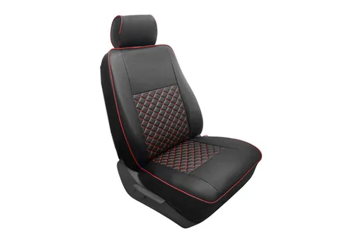 OMAC Autositzbezug für Ford Transit 2010-2014 - Schwarz Rot - Hochwertiger, atmungsaktiver Sitzbezug in Schwarz und Rot für Ford Transit. Einfach zu installieren und mit Soft-Touch-Oberfläche für hohen Komfort im Fahrzeug.