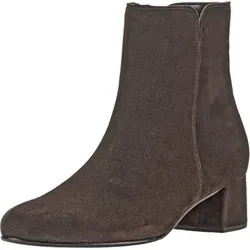 Gabor Stiefelette mit Blockabsatz - Elegante Ankleboots in Braun - Wanderschuhe mit Gabor BEST FITTING-Technologie für optimalen Tragekomfort, ideal für Business und Freizeit. Absatzhöhe 5 cm und aus hochwertigem Ziegenveloursleder.