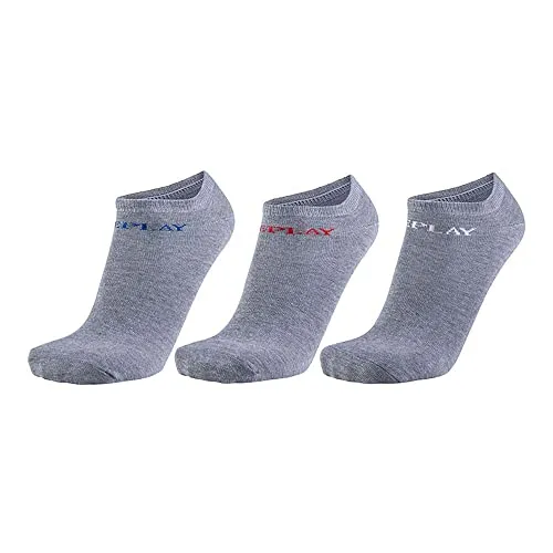Replay Instep Socken Grey Melange/Logo Ass Colours 39/42