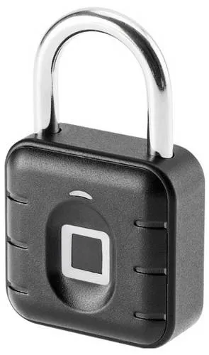 Produktbild Cimco 170255 Vorhängeschloss 45 mm Schwarz – Fingerabdruckschloss