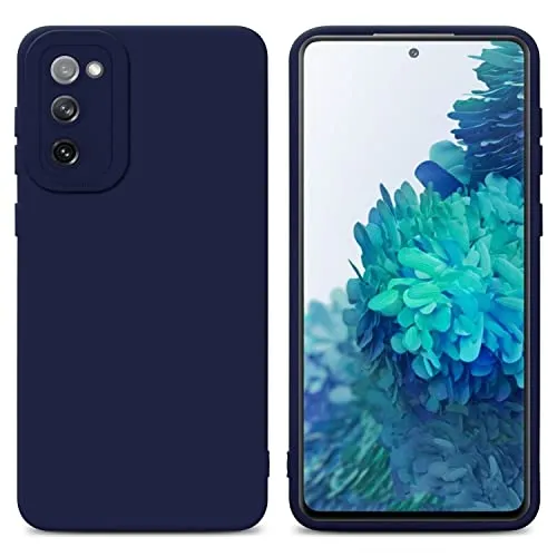 Cadorabo Hülle kompatibel mit Samsung Galaxy S20 FE Schutzhülle TPU Silikon Case Liquid Design mit Kameraschutz Slim Kratzfest Weiche Gummi mit Rundumschutz Case Hülle für Galaxy S20 FE in Blau