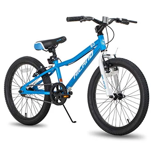 HILAND Climber 20 Zoll Kinderfahrrad Jungen Mädchen Kinderfahrrad für 7 8 9 10 11 12 Jahre Kinder Jungs mit Federgabel, V-Bremse Single Speed blau