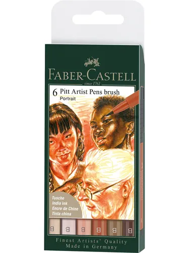 Faber-Castell Tuschest. Pitt Artist Pen B Portrait 6x