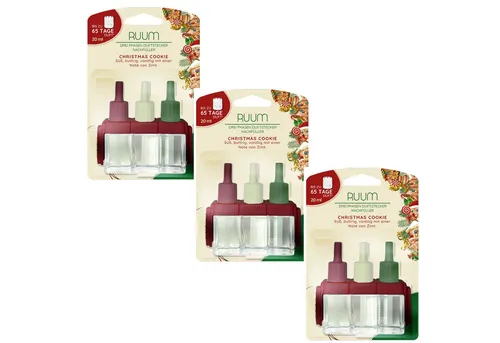RUUM Raumduft-Nachfüllflasche Kompatibel mit 3Volution Duftstecker (Spar-Set, 3-St., (3er Pack) 20ml)