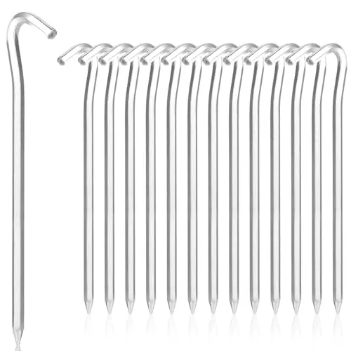 Robuste Zeltheringe für Outdoor-Aktivitäten:Packung mit 14，18 cm langen Zeltheringen, Metallhaken, Aluminiumheringe für harte Böden, ideal für Garten, Camping, Angeln und Zelte，heringe erdnägel stabil