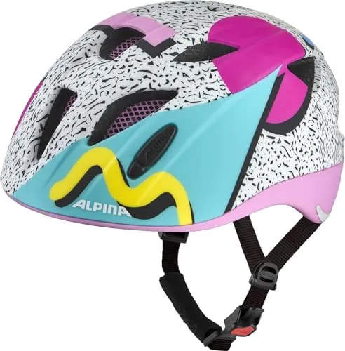 Alpina Ximo Flash retro (87) 49-54 - Fahrradhelm für Kinder, optimaler Schutz mit dreidimensionaler Anpassung, integriertes Multi-Fit Light für beste Sichtbarkeit und ausgezeichnete Belüftung.