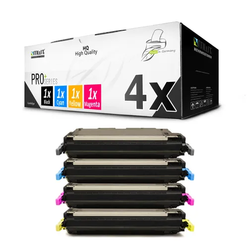 4x Toner f�r HP Color LaserJet CP 4005 DN N CB400A-03A 642A CMYK
