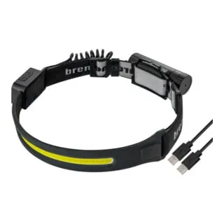 Brennenstuhl Stirnlampe LuxPremium SL 500 A - 500 Lumen LED, USB aufladbar mit Sensor für berührungsloses Ein- und Ausschalten, spritzwassergeschützt und mit Rücklicht