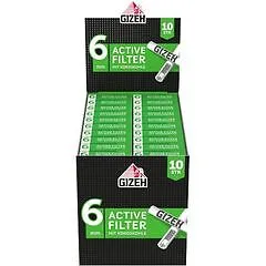 DISPLAY GIZEH BLACK ACTIVE FILTER 6 MM 20 Stück à 10 Filter