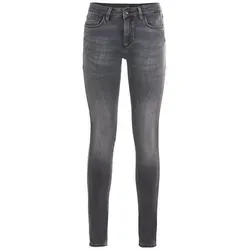 camel active Damen Freizeithose 388205/9F19, Asphalt, 30/32 - Damen-Hosen aus elastischem Baumwoll-Denim für optimale Bewegungsfreiheit, Slim Fit Passform mit klassischem 5-Pocket-Design und modischem Logo-Detail.