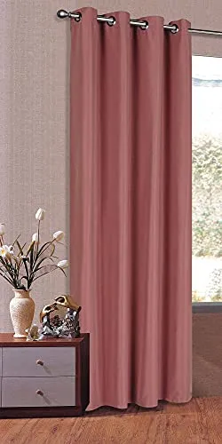 Vorhang Blickdicht Schal, Matte unifarbene Gardine mit Ösen. Material aus Microsatin Micofaser-Gewebe. HxB 175x140 cm, Altrosa, 20405