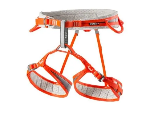 Klettergurt OCUN NEON 3 Größe L - Perfekt für Abenteuer - Unisex Erwachsene, komfortabler Sitzgurt in leuchtendem Orange, ideal für Kletterer, die Sicherheit und Stil schätzen.