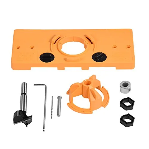 mm Cup Style Verdecktes Scharnier Jig Bohrloch Bohrer Führung Cutter Bit Set, Tür Bohrlochschablone/Forstner Bit Set, für System Tischler Holzbearbeitung DIY Werkzeuge 35