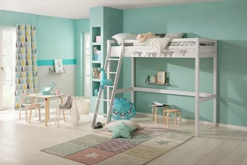 Lüttenhütt Kinderbett Alpi, Kiefernholz, 90x200 cm in weiß von OTTO home