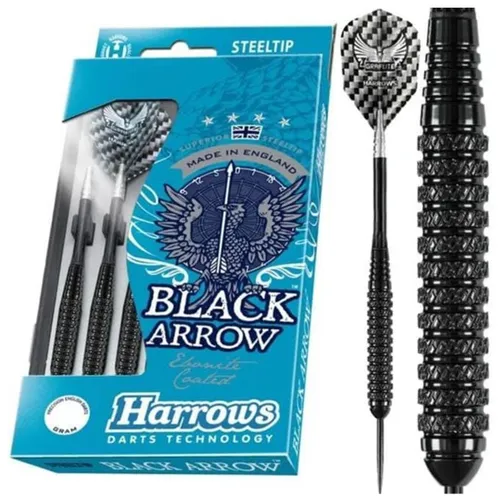 Harrows Darts Black Arrow Brass Knurled 20g (Steel Dart) Dartpfeil NEU