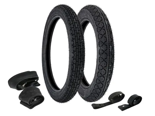 AKF Set: 2x Reifen Heidenau + 2x Schläuche + 2x Felgenband - MZ ETZ 125, ETZ150