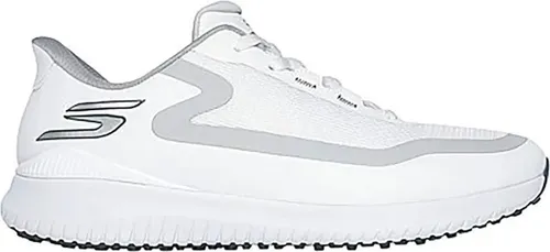 Skechers Slip-ins: GO GOLF Flight Herren Golfschuhe Weiss/Grau - Golfschuhe für Herren, optimaler Tragekomfort dank Slip-in Design und leichtem Material, ideal für den perfekten Auftritt auf dem Golfplatz.