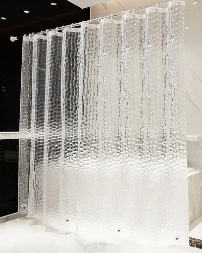 OTraki Duschvorhang 240 x 200 cm (Breite 240, Höhe 200) Anti Schimmel, Eva Duschvorhänge Umweltfreundlich Badvorhänge Waschbar Shower Curtains 3D Wasserdicht mit 16 duschvorhang Ringe