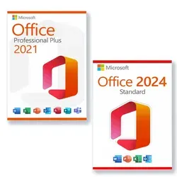 Microsoft Office 2024 Standard & 2021 Professional Plus Lizenz für 3 PCs
